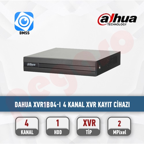 DAHUA XVR1B04-I 4 KANAL XVR KAYIT CİHAZI